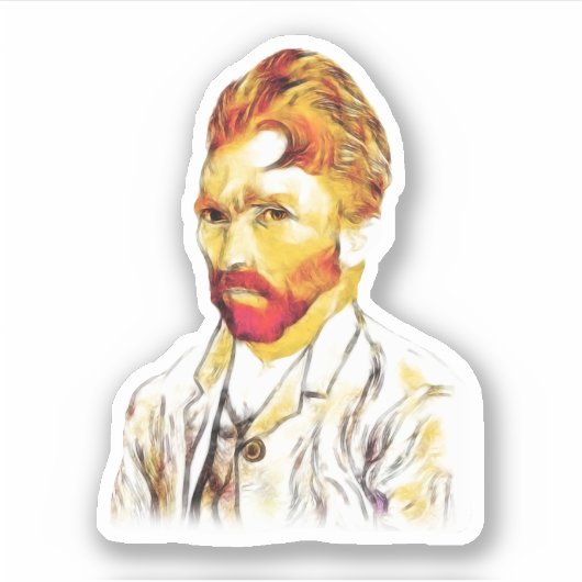 Van Gogh Hair Do Sticker (Voorkant)