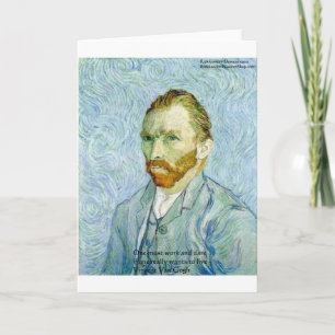 Van Gogh "Hard Werk" Wijsheid Quote Cadeaus & Kaar Kaart