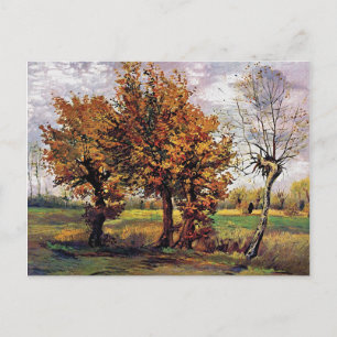 Van Gogh - Herfstlandschap met vier bomen Briefkaart