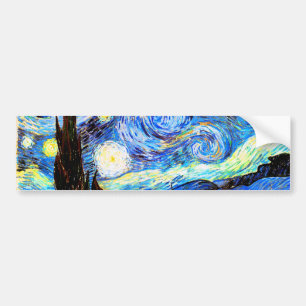 Van Gogh het Fijne Art. van de Sterrennacht Bumpersticker
