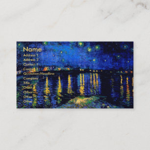 Van Gogh het Fijne Art. van de Sterrennacht van de Visitekaartje