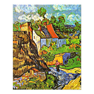 Van Gogh - Huishoudens in Auvers Foto Afdruk