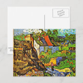 Van Gogh - Huizen in Auvers - 2 Briefkaart (Voorkant / Achterkant)