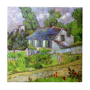 Van Gogh - Huizen in Auvers Tegeltje