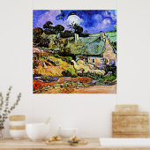 Van Gogh - Huizen met Rieten Daken Poster (Keuken)
