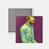 Van Gogh in open dwangbuis - Wine Red Magneet (Voorkant / Achterkant)