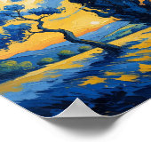 Van Gogh Inspired Landscape Poster (Hoek)