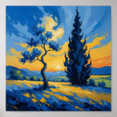 Van Gogh Inspired Landscape Poster (Voorkant)