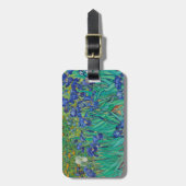 Van Gogh Iopen. Blauwe florale impressionisme Bagagelabel (Voorkant verticaal)