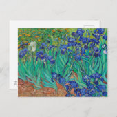 Van Gogh Iopen. Blauwe florale impressionisme Briefkaart (Voorkant / Achterkant)