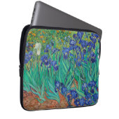 Van Gogh Iopen. Blauwe florale impressionisme Laptop Sleeve (Voorkant Rechts)
