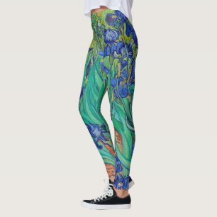 Van Gogh Iopen. Blauwe florale  impressionisme Leggings