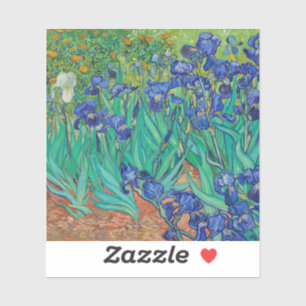 Van Gogh Iopen. Blauwe florale  impressionisme Sticker