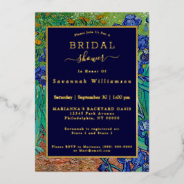 Van Gogh Iopen Floral Painting Vrijgezellenfeest G Folie Uitnodiging