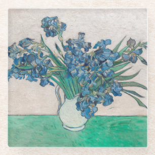 Van Gogh Iris Vaas Schilderij Impressionisme Glazen Onderzetter