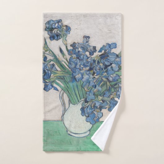 Van Gogh Iris Vase Peinture Impressionnisme (Serviette à main)