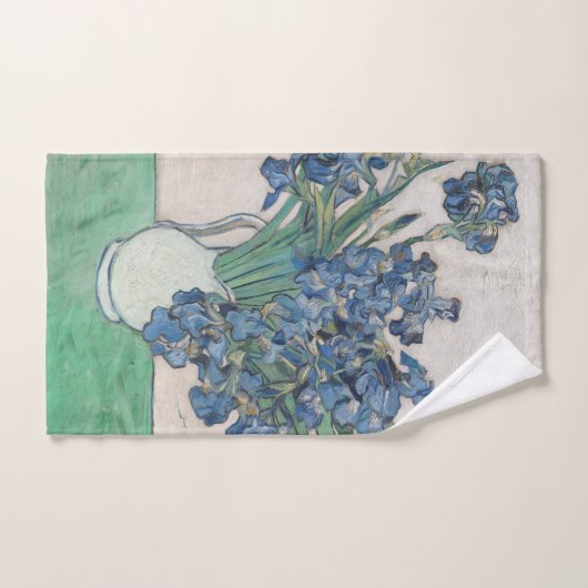 Van Gogh Iris Vase Peinture Impressionnisme (Serviette à main)