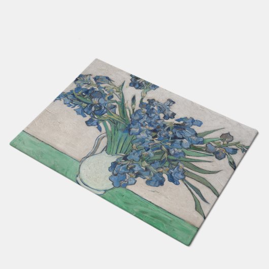 Van Gogh Iris Vase Schilderend Impressionisme Deurmat (Schuin)