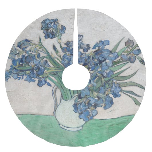 Van Gogh Iris Vase Schilderend Impressionisme Kerstboom Rok (Voorkant)