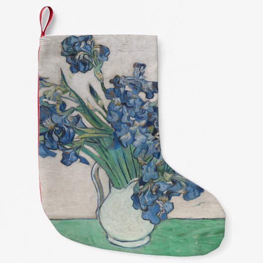 Van Gogh Iris Vase Schilderend Impressionisme Kleine Kerstsok (Voorkant)