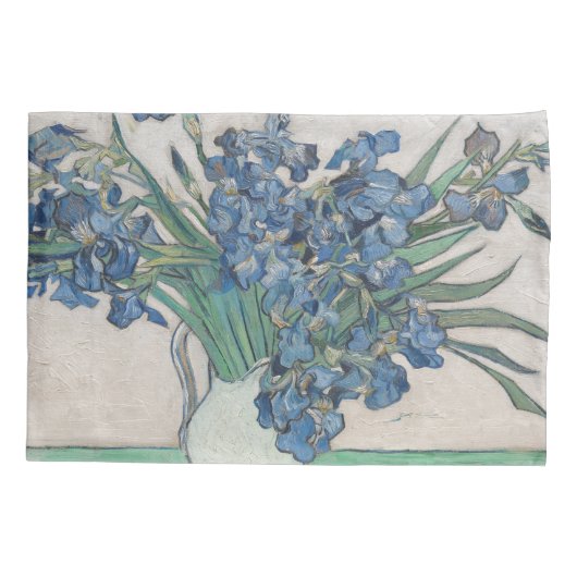 Van Gogh Iris Vase Schilderend Impressionisme Kussensloop (Achterkant)