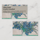 Van Gogh Iris Vase Schilderend Impressionisme Visitekaartje (Voorkant / Achterkant)