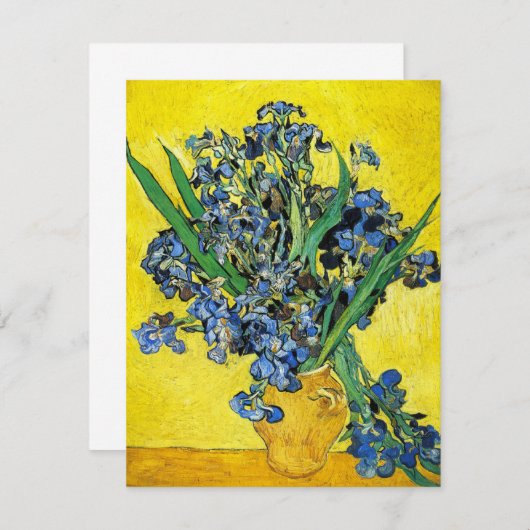Van Gogh Irise-uitnodigingen Kaart (Voorkant / Achterkant)