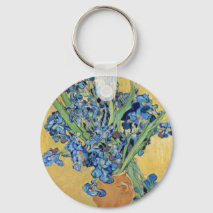Van Gogh Irise Vase Blue Flowers  Art Sleutelhanger
