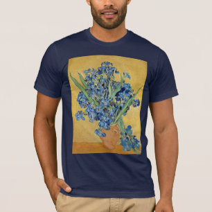 Van Gogh Irise Vase Blue Flowers  Art T-shirt