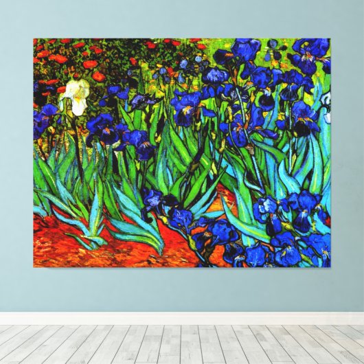 Van Gogh - Irises Canvas Afdruk (Insitu (Houten vloer))