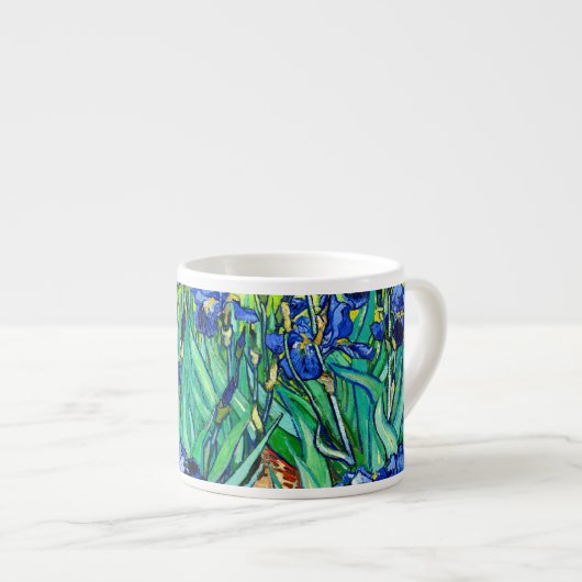 Van Gogh Irises (F608) Fine Art Espresso Kop (Voorkant rechts)