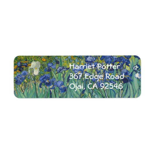 Van Gogh Irises (F608) Fine Art Etiket (Voorkant)