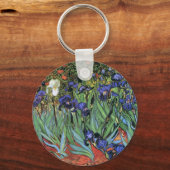 Van Gogh Irises (F608) Fine Art Sleutelhanger (Voorkant)