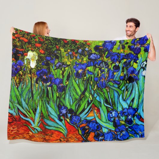 Van Gogh - Irises Fleece Deken (In situ)