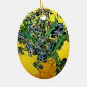 Van Gogh: Irises Keramisch Ornament (Achterkant)