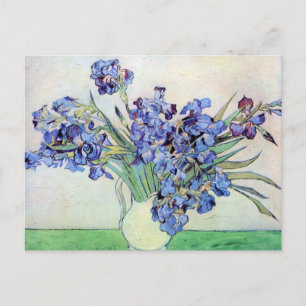 Van Gogh Irises met Vase,  sparen de Datum Aankondigingskaart