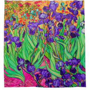 Van Gogh Irises/Paars/St. Remy Douchegordijn
