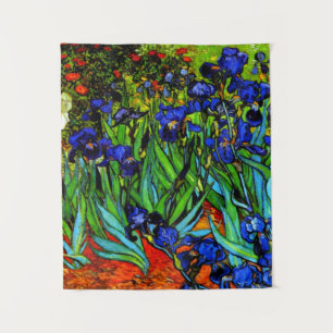 Van Gogh - Irises, prachtige Indigo Blauw mooie ku Wandkleed