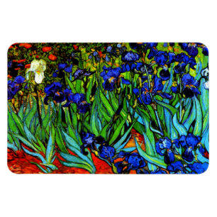 Van Gogh - Irises, prachtige Indigo blauwe fijne k Magneet