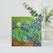 Van Gogh Irises Save The Date (Staand voorkant)