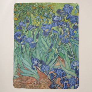 Van Gogh Irises Sherpa Deken