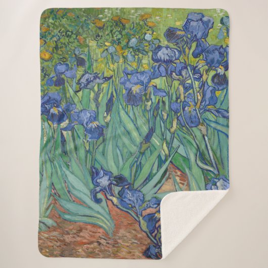 Van Gogh  Irises Sherpa Deken (Voorkant)