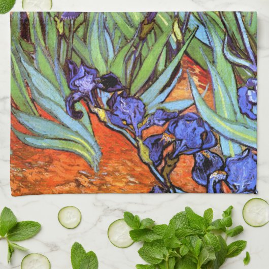 Van Gogh: Irises Theedoek (Gevouwen)