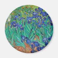 Van Gogh Irissen. Blauwe bloemen natuur impression