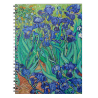 Van Gogh Irissen. Blauwe bloemen natuur impression