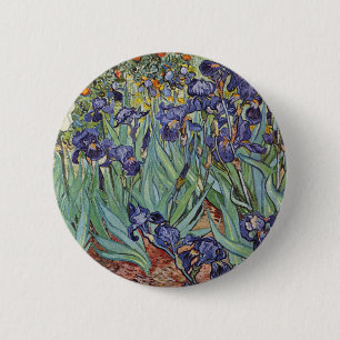 Van Gogh Irissen Impressionistisch Schilderij Ronde Button 5,7 Cm