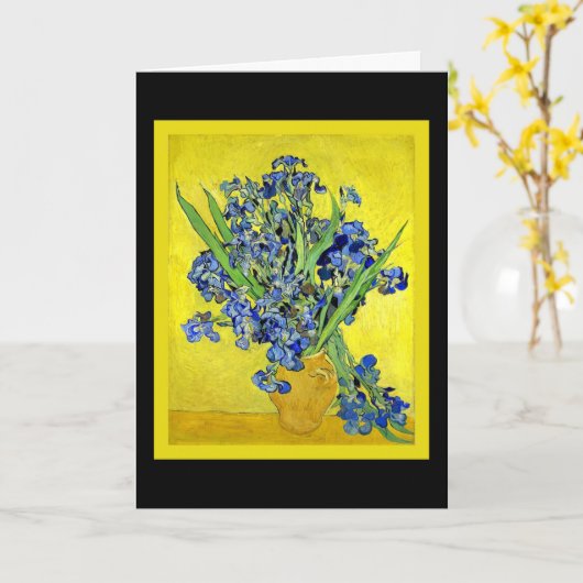 Van Gogh - Irissen ingelijst Kaart (Gele Bloem)