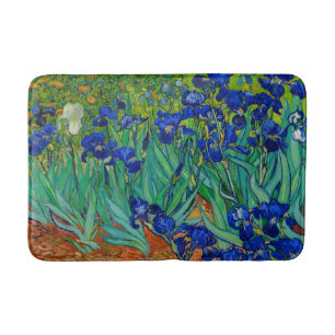 Van Gogh IrisVintage Floral Blue Badmat