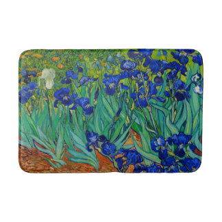 Van Gogh IrisVintage Floral Blue Badmat