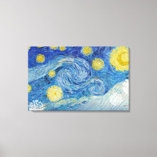 Van Gogh is het Sterrennacht Canvas Afdruk